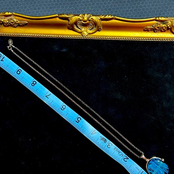 Sterling Silver & Marano Glass Pendant w/ Chain - Picture 4 of 5